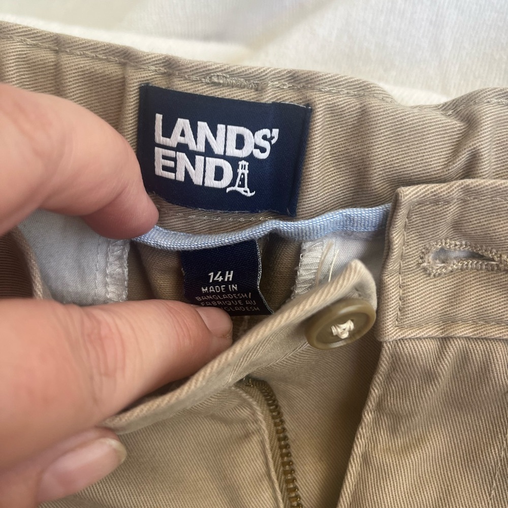 Lands' End Boys Khaki Chinos 14H